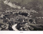 historisches Luftbild von Scuol