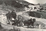 altes Foto eines Pferdegespanns in Scuol